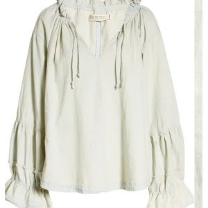 Free People Alpine Denim Top Small